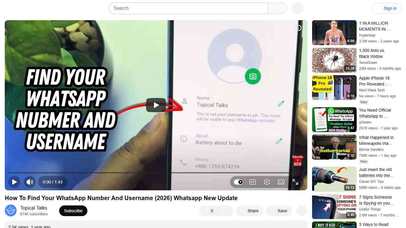 How To Find Your WhatsApp Number And Username (2026) Whatsapp New Update - YouTube